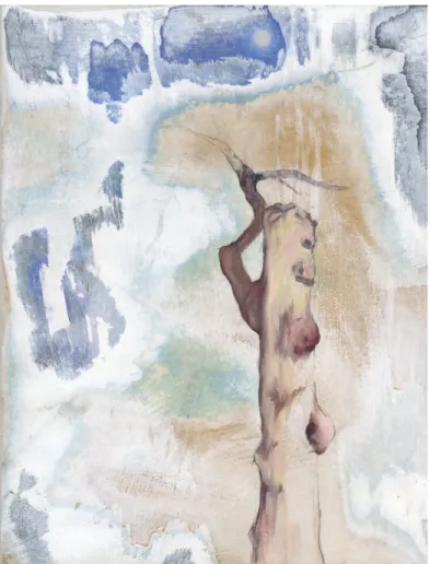 Fig. 2.2: Angela Eve Marsh, Daphne 3,   oil paint on recuperated mdf, 2012
