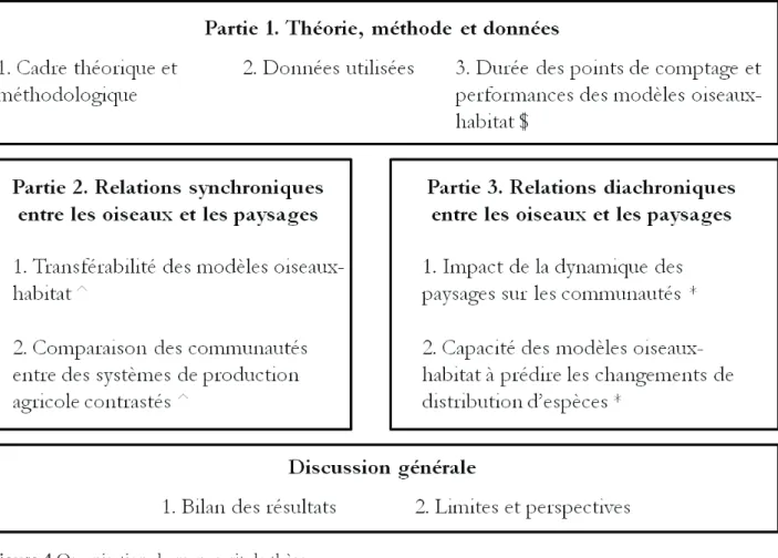 Figure 4 Organisation du manuscrit de thèse 