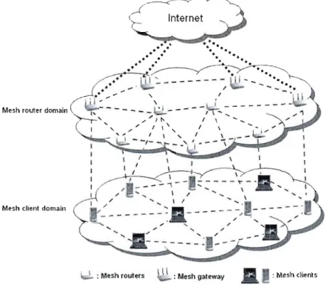 FIG,  1.1:  Les  deux  composantes  d'un  réseau  sans  fil  maillé 