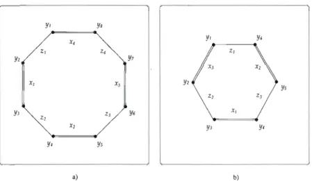 Figure 1.6 - Une  PsbiC(X,  Y,  Z)-structure et une  P6biC (X,  Y,  Z)-structure 