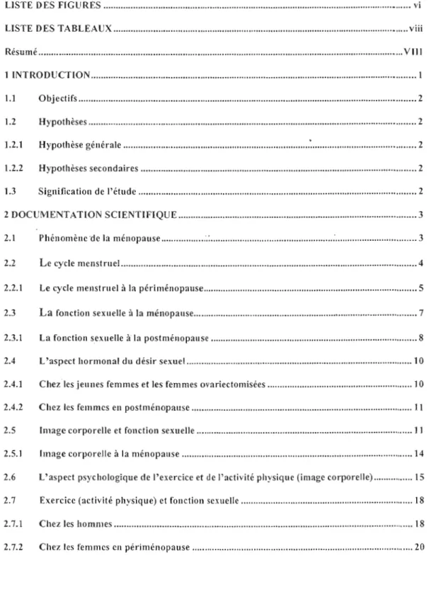 Table des  matières 