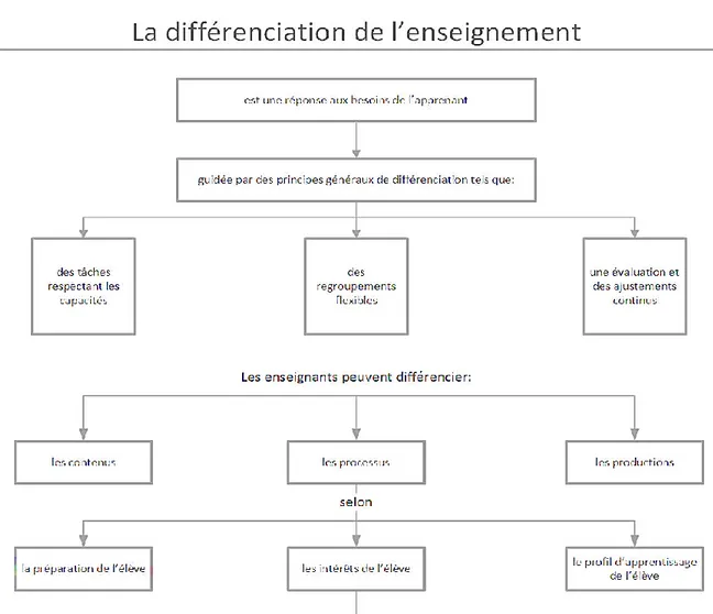 Figure 2 : La pédagogie différenciée selon Tomlinson (2004)