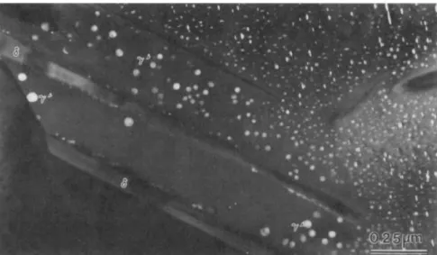 Figure II. 40 : TEM micrograph of the precipitates-free zone around δ precipitates [Burke et al.,2000]