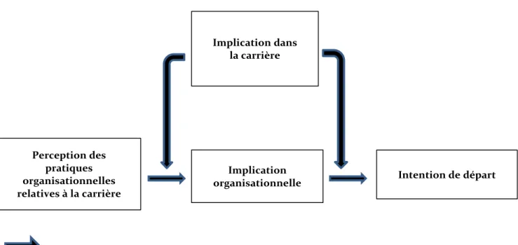 Figure 6 : Effets proposés de l’implication dans la carrière en tant que modérateur  complexe 