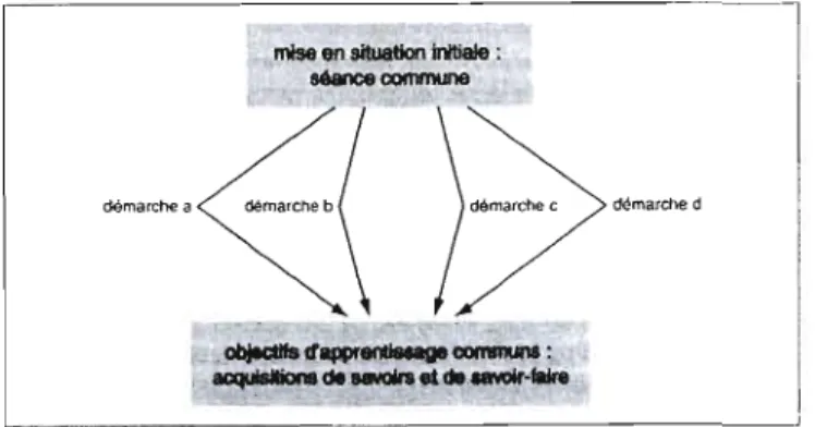 Figure 2.2 : La différenciation pédagogique successive  ou alternative  (source:  Gillig,  1999) 