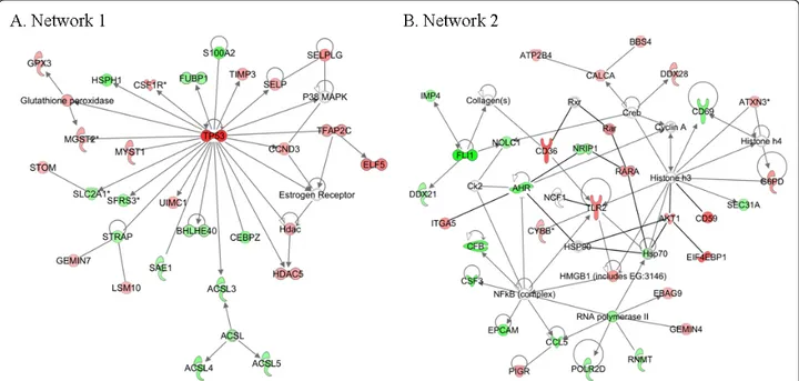 Figure 6 Network analysis of the differentially-expressed genes between resistant and susceptible lines