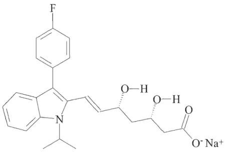 Figure  5 : Structure de  la fluvastatine  (FS). 