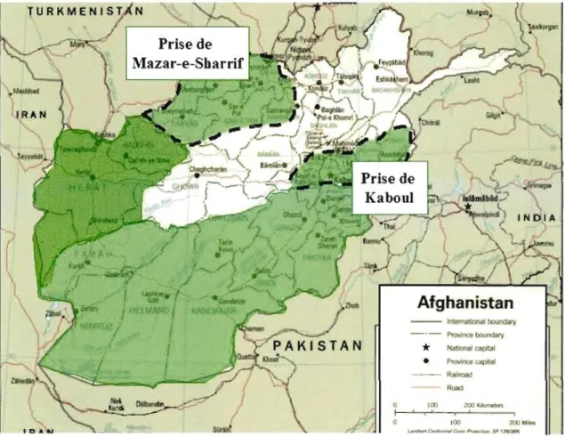 Figure  2.7 - Situation de  l'Afghanistan  en  1997 
