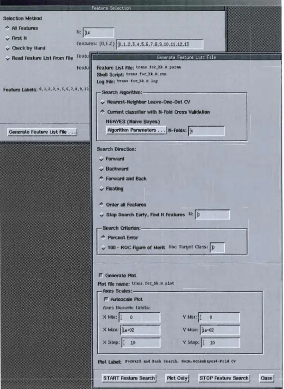 Figure 6 - Options de sélection des attributs de Inknet 