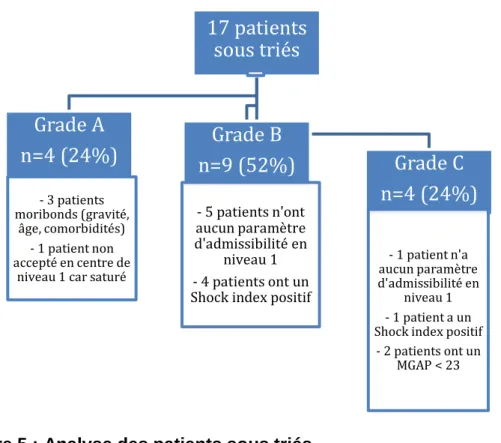 Figure 5 : Analyse des patients sous triés 