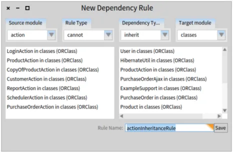 Figure 2.4: OrionPlanning’s dependency constraint browser.