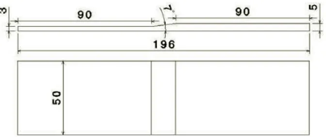 Fig.  1. Geometry of ply-drop specimen 