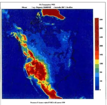 Figure 3.1.  Domain area over North America used for  the CRCM simulations. 