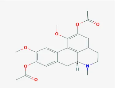 Figure 21 : Structure du diacetyl-boldine 