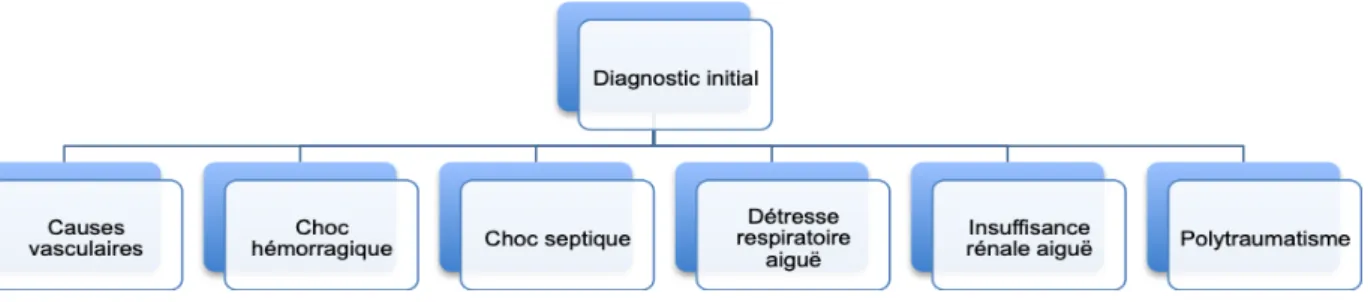Figure 6 : Diagnostic initial des patients inclus dans notre étude