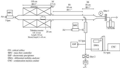 Figure 4: Schematics of experimental set-up used in Ru-experiments.