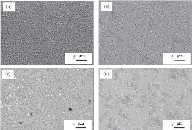 Fig. 3    Scanning electron micrographs of NiCoCrAlY-Ta powder sintered by setting SPS at (a) 900 °C, (b) 950 °C, (c) 1000 °C  and (d) 1050 °C