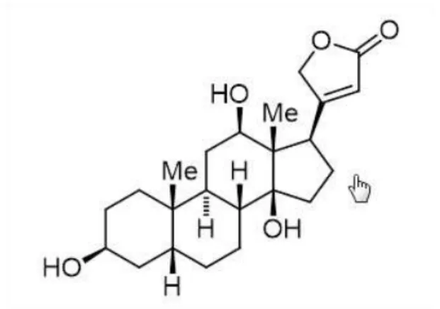 Figure 16. Structure de la digoxigénine (squelette  cardénolide) 