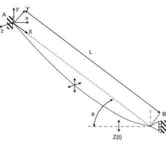 Figure 3: Inclined cable model. 
