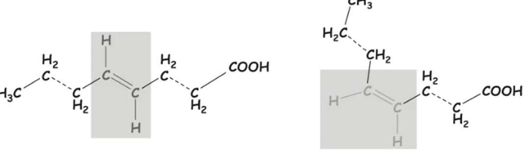 Figure 5 : Conformation trans et cis (Agence Française de Sécurité Sanitaire des  Aliments