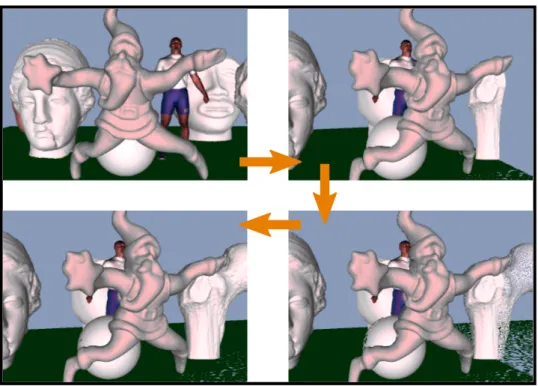 Figure 1.3 – Screenshot of the point-based streaming client with viewpoint adapta- adapta-tion.