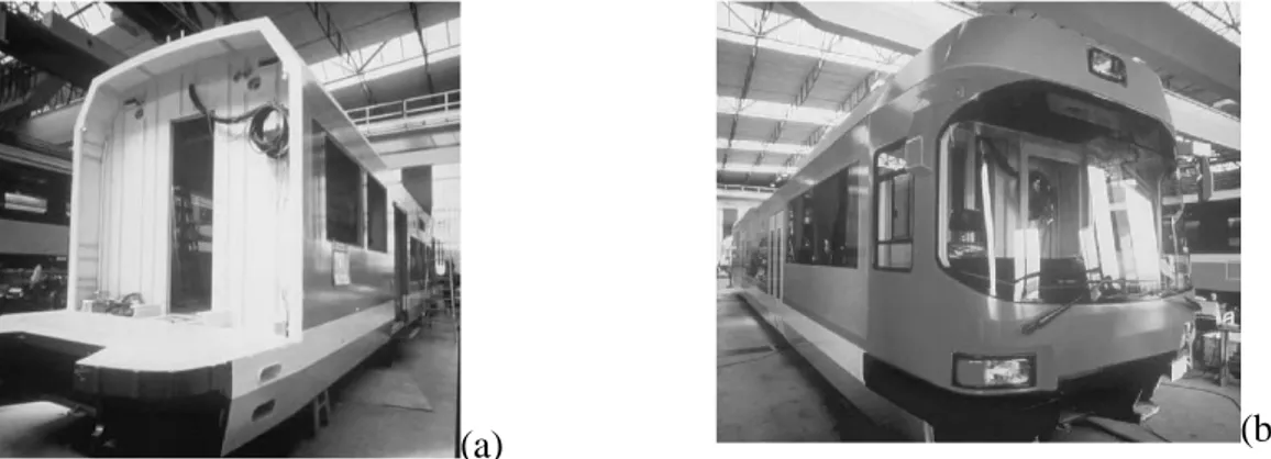 Figure I-31 : Trains modernes, une combinaison de verre, plastique et métaux légers assemblés  par adhésifs