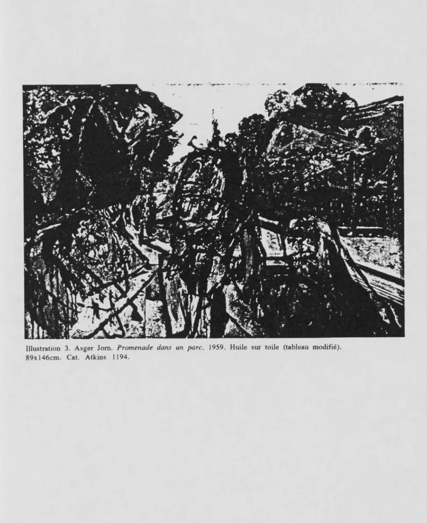 Illustration 3. Asger Jom. Promenade dans un parc. 1959. Huile sur toile (tableau modifié)