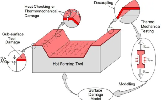Figure 1. General procedure for the study of surface damage in tool steels. 