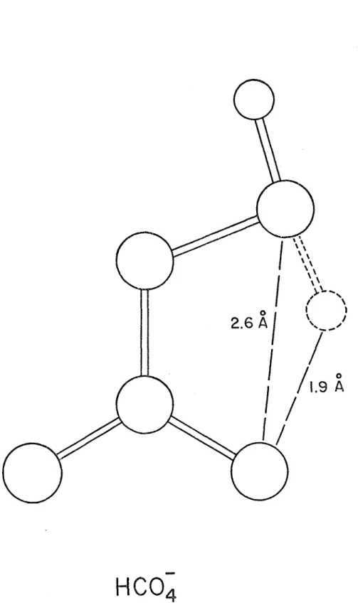 Figure 3. Modèle moléculaire illustrant la configuration probable de l'ion permonocarbonate