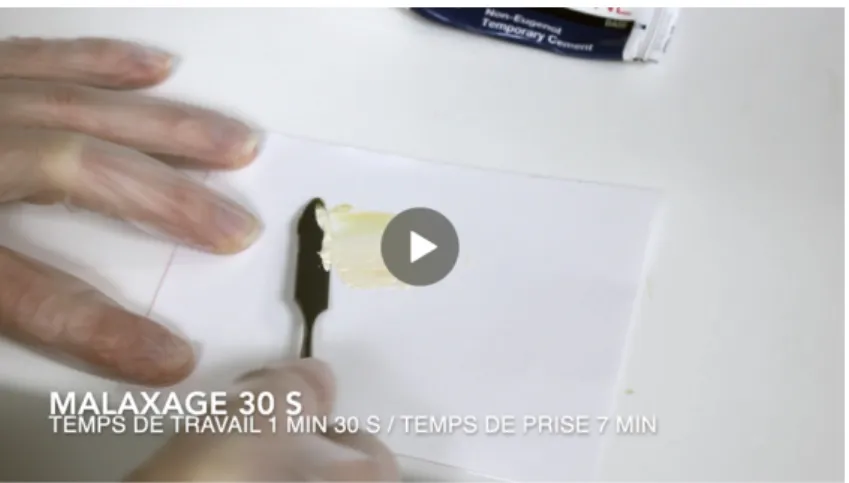Figure 37. Les vidéos de malaxage des différents ciments sont consultables sur le wiki 