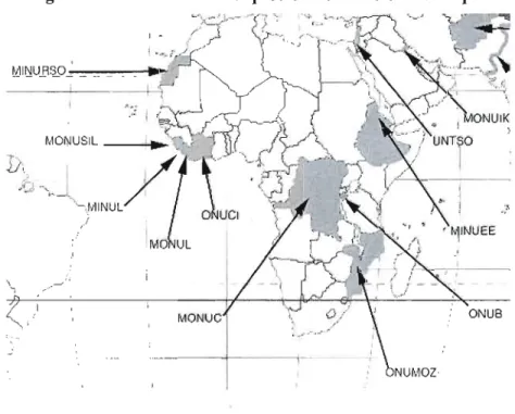 Figure 3  : Présence des casques  bleus chinois en  Afrique 