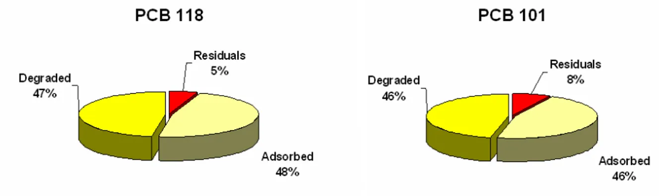 Figure 6 : Fractioning of pentachlorobiphenyls PCB 101 and 118. 