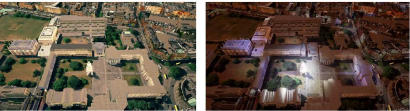 Figure 12 – Représentation de la popularité des quartiers basée sur l’éclairage en utilisant  la méthode visual lightning