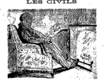 Illustration 7 : « Les Civils », Le Canard du Boyau, no 12, mars 1917, p. 3. 