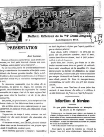 Illustration 3 : Le Canard du Boyau d’août-septembre 1915 