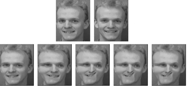 Figure 6.9: First row: two images of the same subject taken from the Olivetti database of faces.