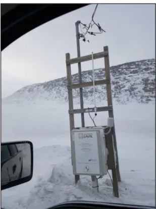 Figure 42. Photo de la station-A prise par un technicien de  Tamaani en février 2018 lors de sa visite à Salluit