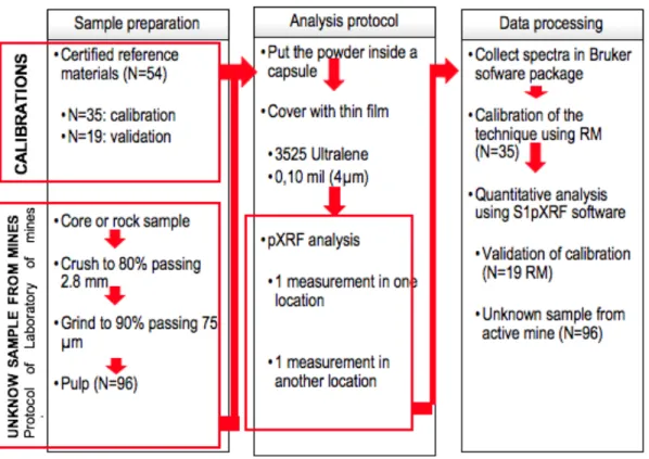 Fig. 2. Graphic summary of analysis protocol for X-ray fluorescence. 