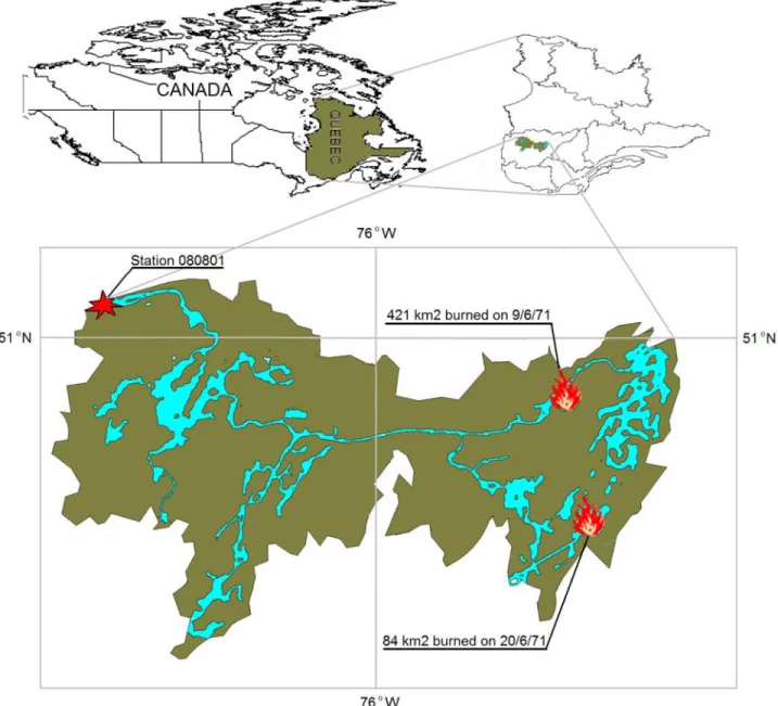 Figure 4. Location map of station 080801 (Broadback River).