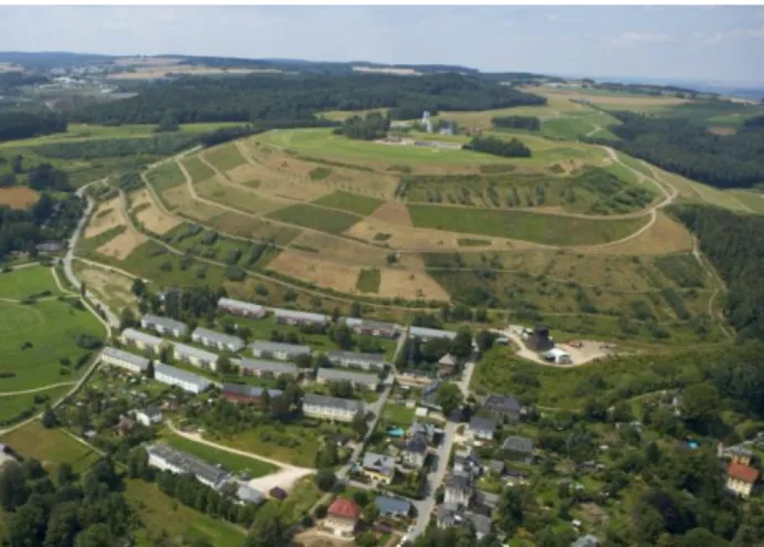 Figure  1.  Waste  rock  dump  38neu  of  uranium  mining  in  Bad  Schlema,  Wismut  GmbH,  Germany
