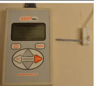 Figure  8  –  Sonde  à  aiguille  RK-1  et  appareil  calculant la conductivité thermique