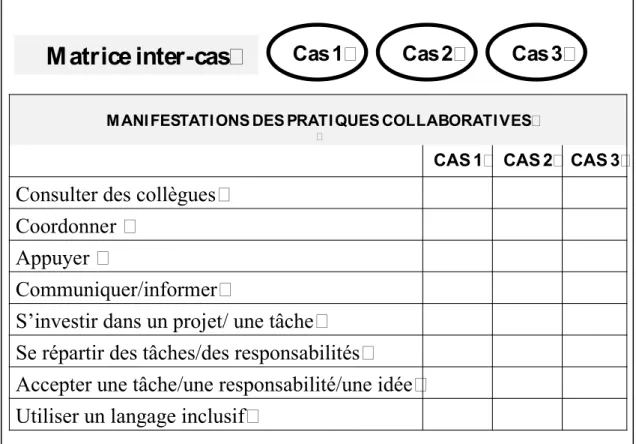 Figure 2. Matrice intercas 