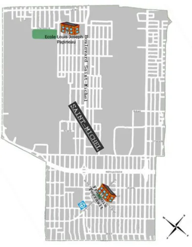 Figure 3 : Localization of the two sites of observation 