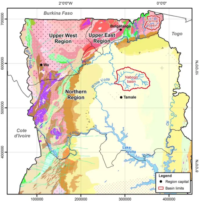 Figure 5-9 – Location of representative basins selected for groundwater level mapping 