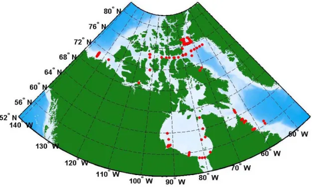 FIGURE 2. Location of the 2007 and 2008 Rosette sampling sites. 