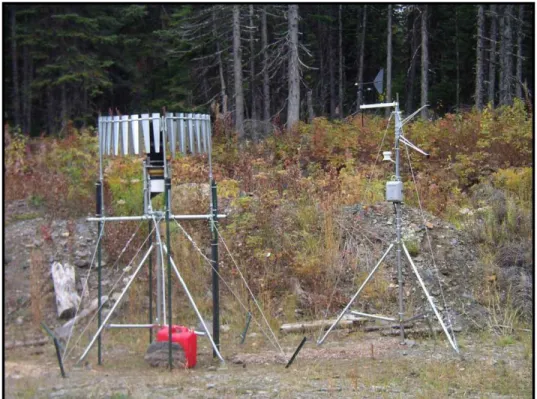 Figure 10. Station météorologique installée à proximité des chalets du lac Mont-Louis 