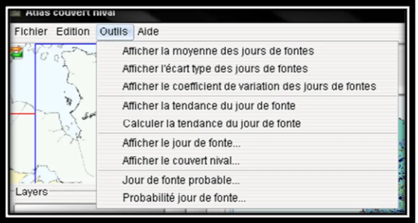 Figure 4 - Exemple du menu déroulant 