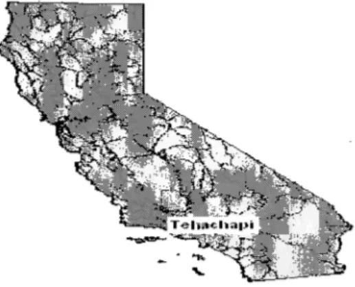 Figure  1.  Situation géographique de la station Tehachapi de la Californie. 