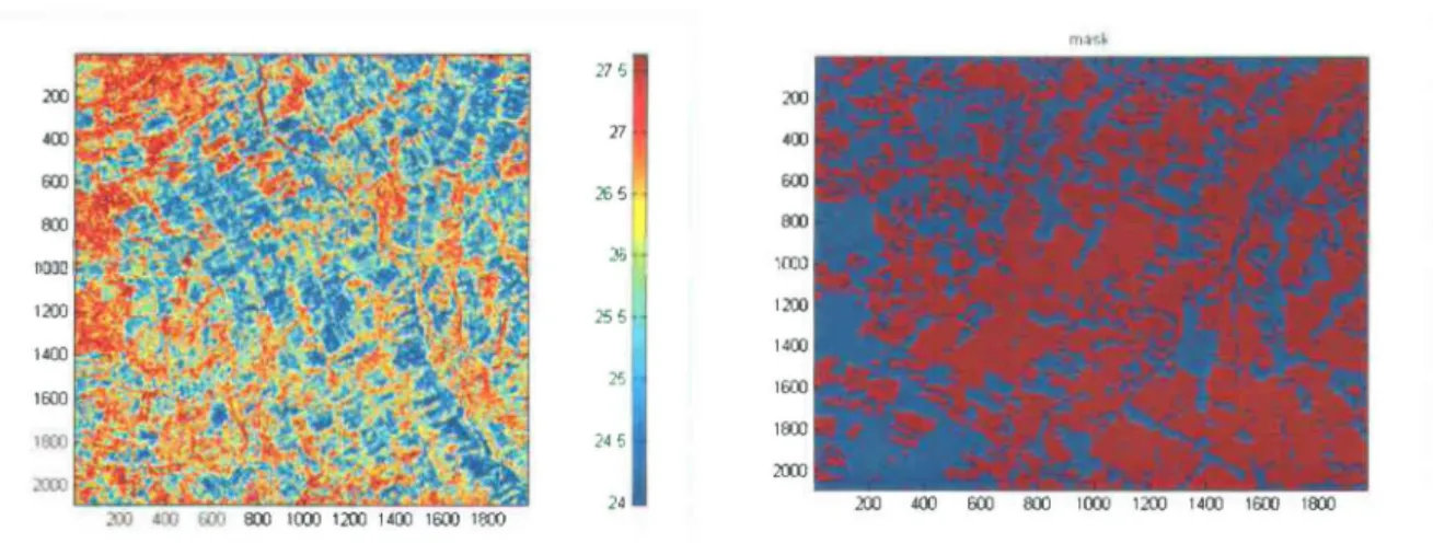 Figure 5: a)  Image ENVISAT (APP) polarisation W  du  10/01/04 de la  région  d'étude