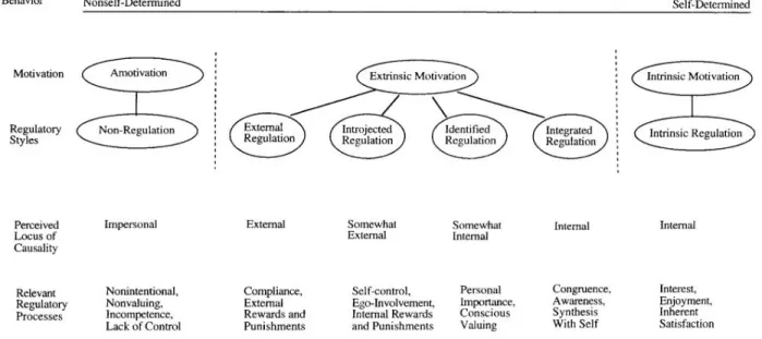 Figure 3.3 : Types de motivation (Tiré de : Modelede.fr s. d.) 